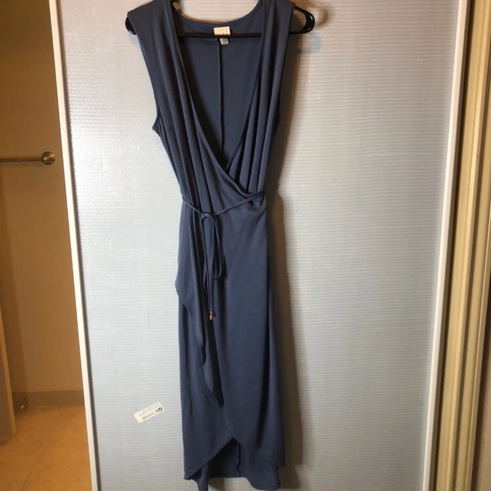 Sexy Blue Wrap Dress